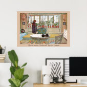 Blume zum Windows Carl Larsson Art Print Poster (Heimbüro)