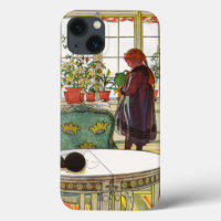 Blume zum Windows von Carl Larsson