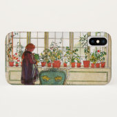 Blume zum Windows von Carl Larsson Case-Mate iPhone Hülle (Rückseite (Horizontal))