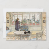 Blume zum Windows von Carl Larsson Dankeskarte (Vorderseite)
