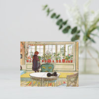 Blume zum Windows von Carl Larsson