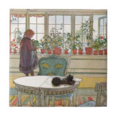 Blume zum Windows von Carl Larsson Fliese (Vorderseite)