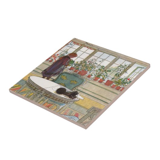 Blume zum Windows von Carl Larsson Fliese (Seite)