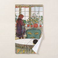 Blume zum Windows von Carl Larsson