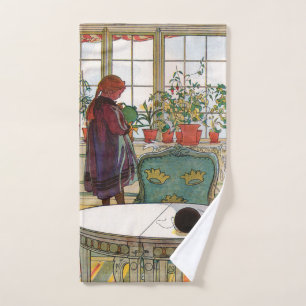 Blume zum Windows von Carl Larsson Handtuch