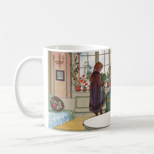 Blume zum Windows von Carl Larsson Kaffeetasse (Links)