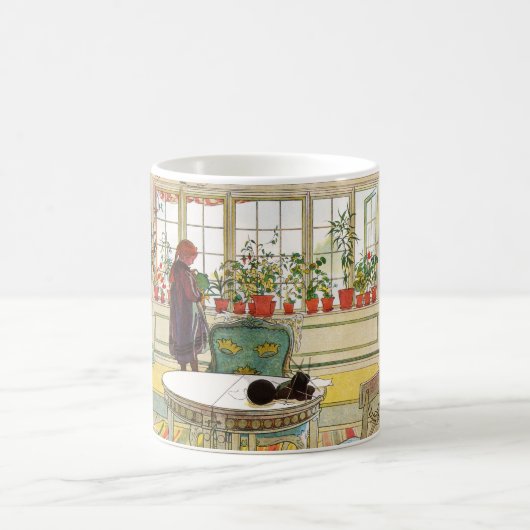 Blume zum Windows von Carl Larsson Kaffeetasse (Mittel)