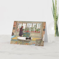 Blume zum Windows von Carl Larsson