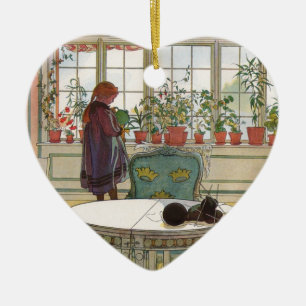 Blume zum Windows von Carl Larsson Keramik Ornament