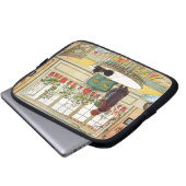 Blume zum Windows von Carl Larsson Laptopschutzhülle (Vorne Knopf)