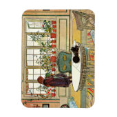 Blume zum Windows von Carl Larsson Magnet (Vertikal)