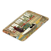 Blume zum Windows von Carl Larsson Magnet (Linke Seite)