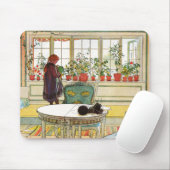 Blume zum Windows von Carl Larsson Mousepad (Mit Mouse)