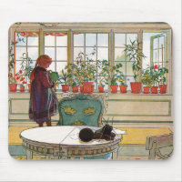 Blume zum Windows von Carl Larsson