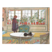 Blume zum Windows von Carl Larsson Notizblock (Vorderseite)