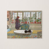 Blume zum Windows von Carl Larsson Puzzle (Horizontal)