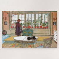Blume zum Windows von Carl Larsson