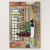 Blume zum Windows von Carl Larsson Puzzle (Vertikal)