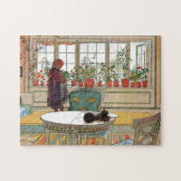 Blume zum Windows von Carl Larsson