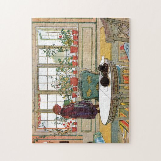 Blume zum Windows von Carl Larsson Puzzle (Vertikal)