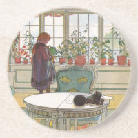 Blume zum Windows von Carl Larsson