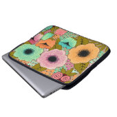 Blume zum Zeichnen von Farben Laptopschutzhülle (Vorne Knopf)