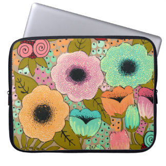 Blume zum Zeichnen von Farben Laptopschutzhülle