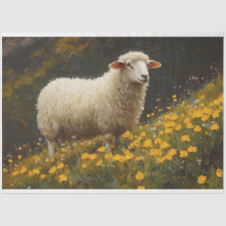 Blume zum Zeichnen von Schafbutterbechern Seidenpapier