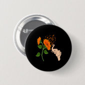 Blume zur Bewusstseinsbildung bei Leukämie Button (Vorne & Hinten)