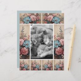 Blume zur Decke der Holzblattkarte