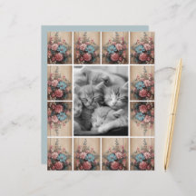 Blume zur Decke der Holzblattkarte