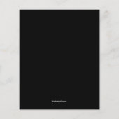 Blume zur Einladung von Black Bridal Flyer (Hinten)