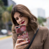 Blume zur Gestaltung von Rotgoldkreisen iPhone Hülle