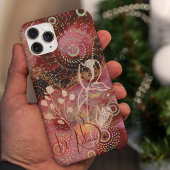 Blume zur Gestaltung von Rotgoldkreisen iPhone Hülle