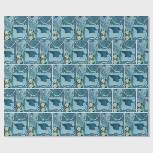 Blume zur Graduierung Geschenkpapier (Flach)