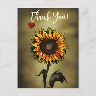 Blume zur Liebe der Wasserfarben Postkarte