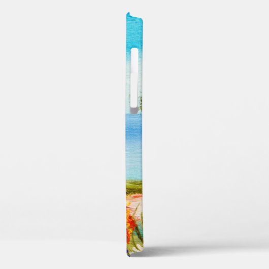 Blume zur Ölmalerei in Meeresnähe, Kamillenfeld, Case-Mate iPhone Hülle (Rückseite / Links)
