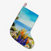 Blume zur Ölmalerei in Meeresnähe, Kamillenfeld, Kleiner Weihnachtsstrumpf (Vorderansicht (hängend))