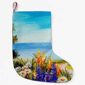 Blume zur Ölmalerei in Meeresnähe, Kamillenfeld, Kleiner Weihnachtsstrumpf