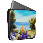 Blume zur Ölmalerei in Meeresnähe, Kamillenfeld, Laptopschutzhülle (Vorne Rechts)