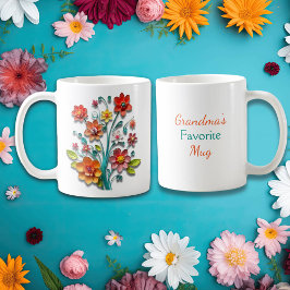 Blume zur Papierbearbeitung | Oma-Liebling Kaffeetasse