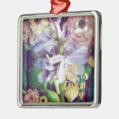 Blume zur Pflanze von Teichen Silbernes Ornament (Links)