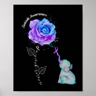 Blume zur Prävention von Suiziden Elephant Poster
