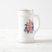 Blume zur Rose von Aquarellen Design-58392 Bierglas (VorderseiteRechts)