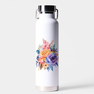 Blume zur Rose von Aquarellen Design-58392 Trinkflasche