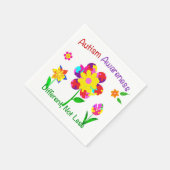 Blume zur Sensibilisierung für Autismus Serviette (Ecke)