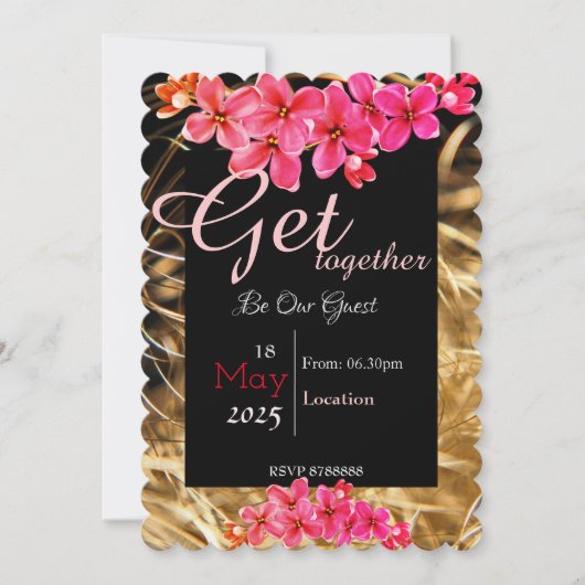 Blume zusammen Einladung (Vorderseite)