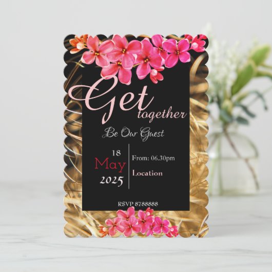 Blume zusammen Einladung (Stehend Vorderseite)