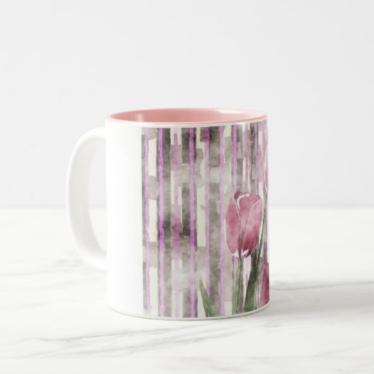 Blume Zweifarbige Tasse (Vorderseite Links)