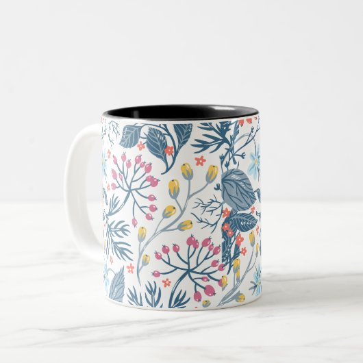 Blume Zweifarbige Tasse (Vorderseite Links)